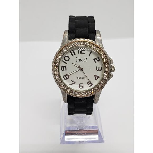 Vivani KRBRINT, women\'s dress watch. Large face with jeweled bevel main image 5